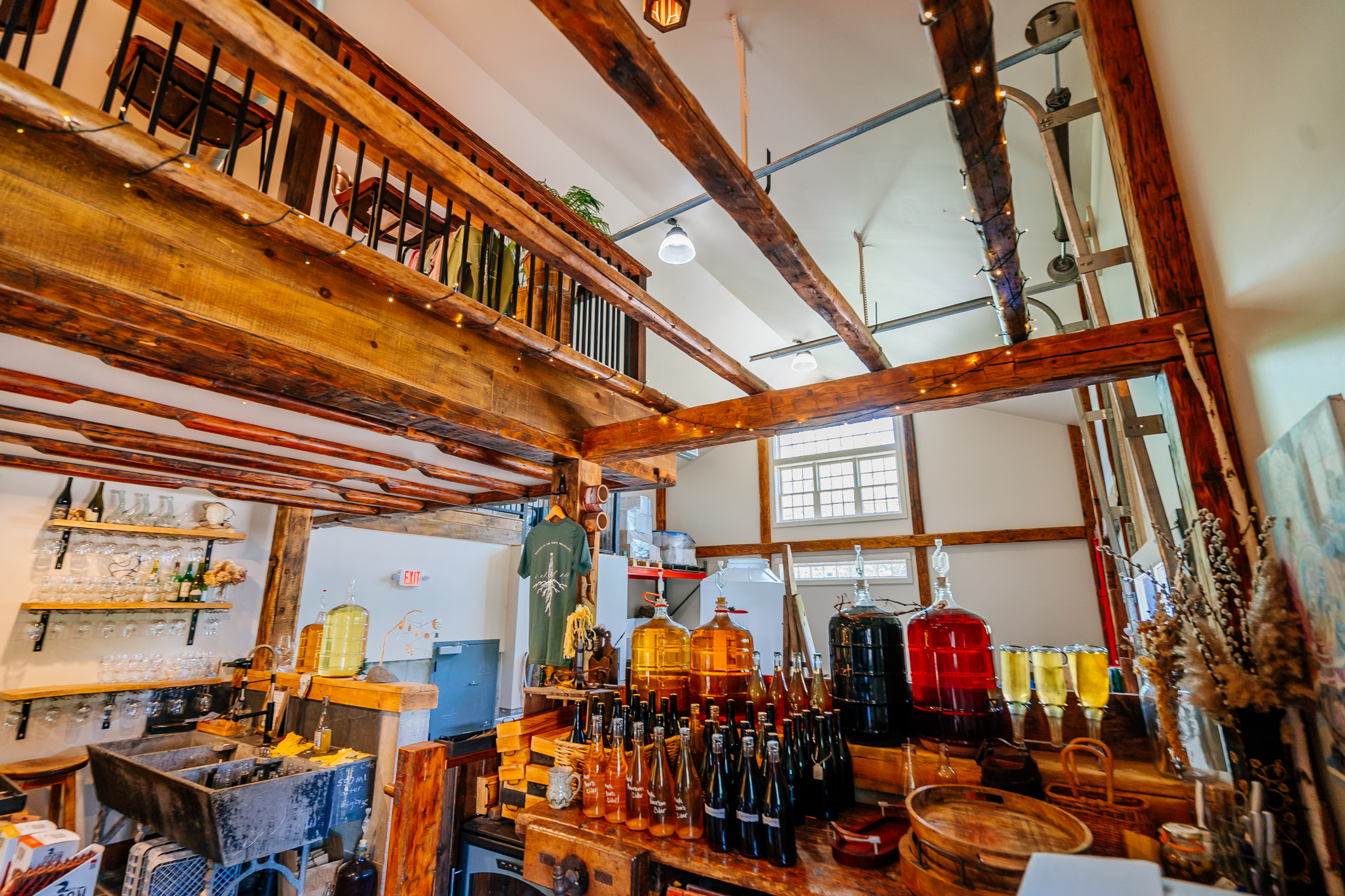 Timber Mezzanine & Winery Production Tasting Room